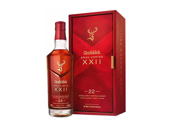 二手回收格兰菲迪22年璀璨珍藏版威士忌700ml礼盒装Glenfiddich XXII苏格兰威士忌行情价格