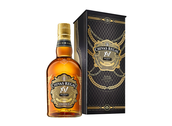 二手芝华士15年回收Chivas Regal XV Balmain巴尔曼联名限定版700ml苏格兰调配型威士忌洋酒行情价格