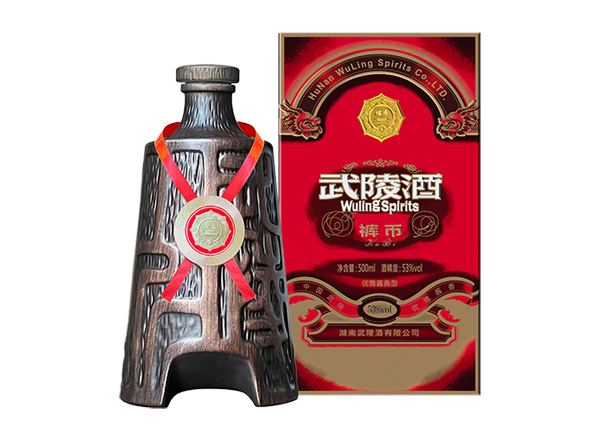 二手回收武陵酒裤币53度酱香型白酒500ml/1L礼盒装裤币武陵酒收购