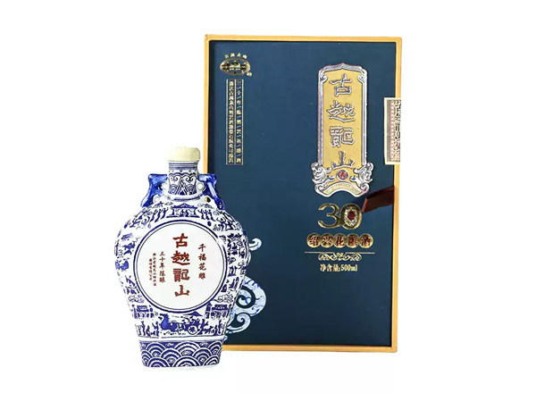 二手黄酒回收古越龙山黄酒千福花雕三十年陈酿绍兴花雕酒500ml礼盒装行情价格