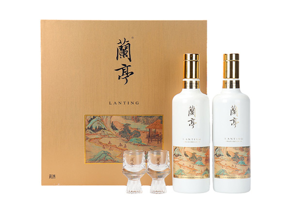 二手会稽山兰亭黄酒回收国潮兰亭500ml*2礼盒装