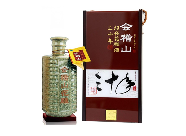 二手会稽山黄酒回收会稽山三十年绍兴花雕酒30年木盒装2.5L黄酒